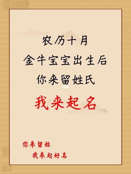 农历十月金牛宝宝起名字(农历十月金牛宝宝起名字大全)