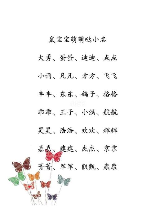 给生肖鼠的宝宝起名字大全(给生肖鼠的宝宝起名字大全男孩)