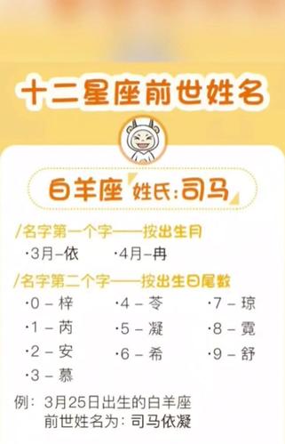 专属名字星座（星座的专属名字）