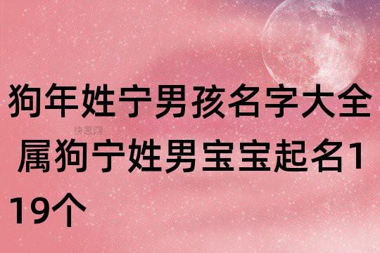 牛年宁姓男宝宝起名字大全(牛年宁姓男宝宝起名字大全四个字)