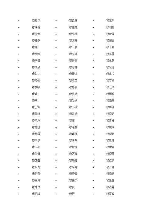 穆起名字大全男孩洋气(穆起名字大全男孩洋气两个字)