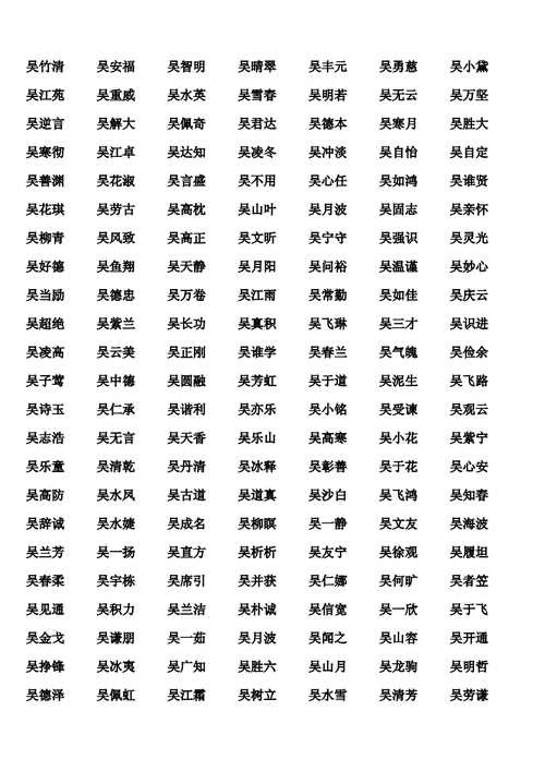 姓吴男孩起名字大全(姓吴男孩起名字大全2022年)