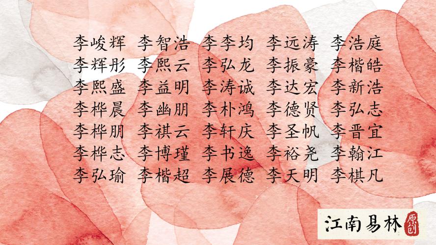 起名字大全2018李姓(起名字大全2018李姓男孩)