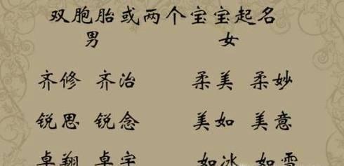 双胞胎生辰八字起名(双胞胎生辰八字起名字软件)