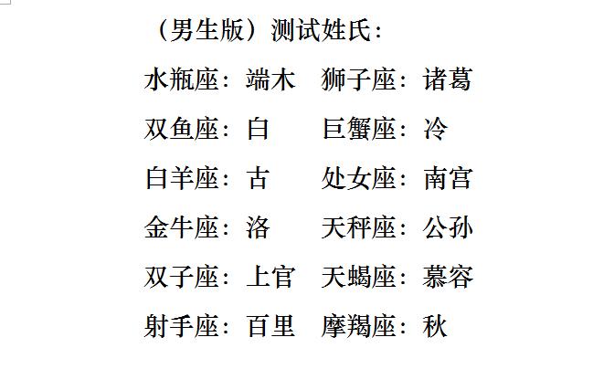 给星座起名字(给星座起名字大全)