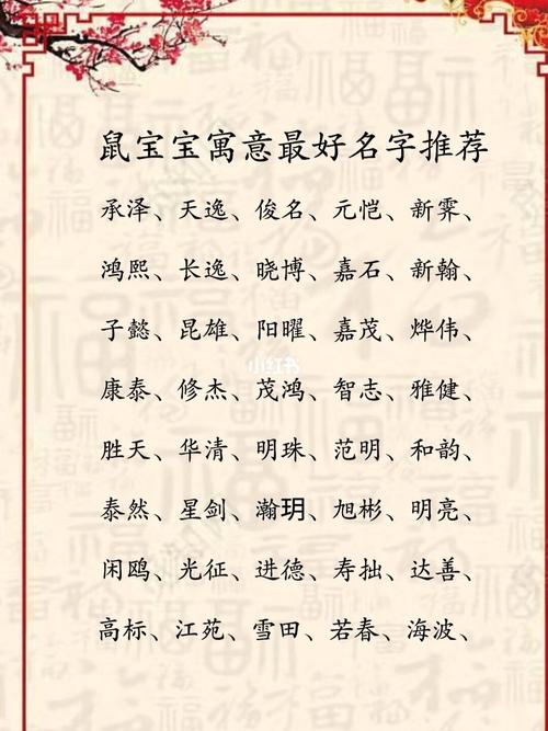 正月出生的鼠宝宝起名字()